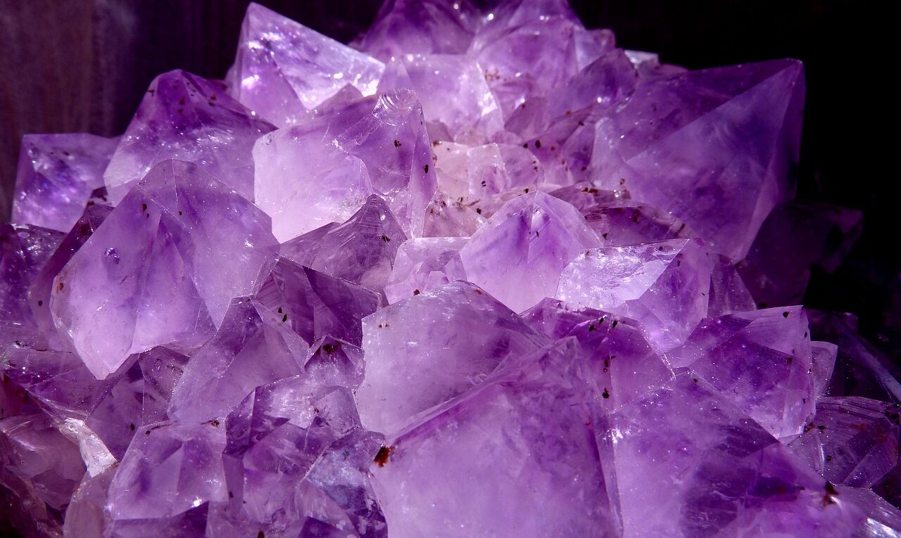 gemstone, amethyst, violet